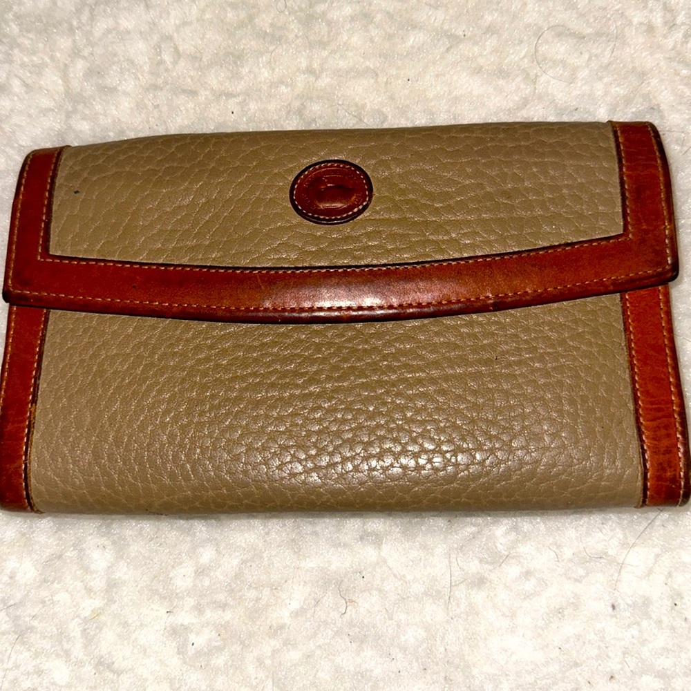 Vintage Dooney and Bourke wallet leather cards coins ID’s checkbook etc